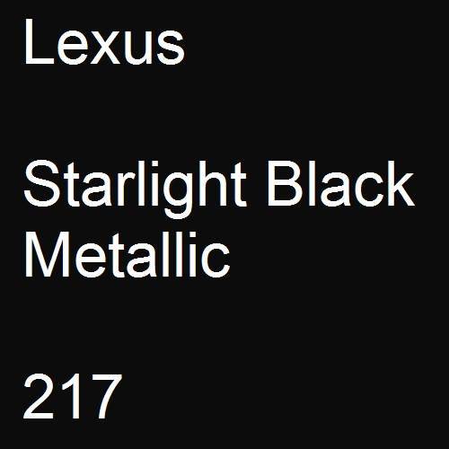 Lexus, Starlight Black Metallic, 217.